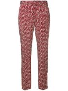 Pt01 Sophie Abstract Print Trousers - Red