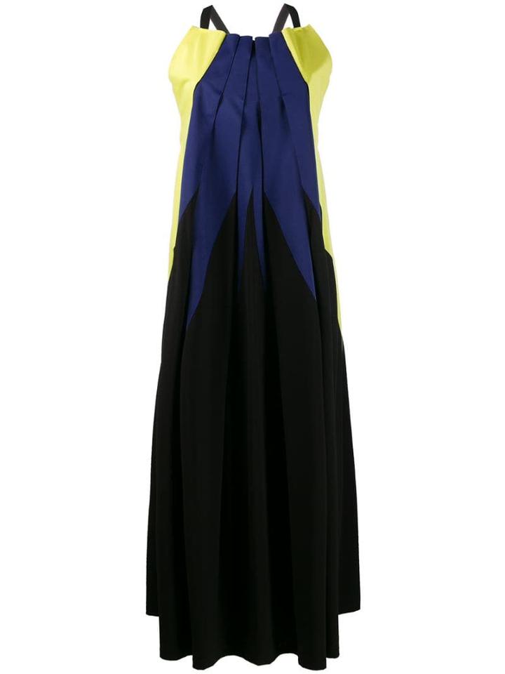 Issey Miyake Pre-owned '2000s Pleated Maxi Dress - Black