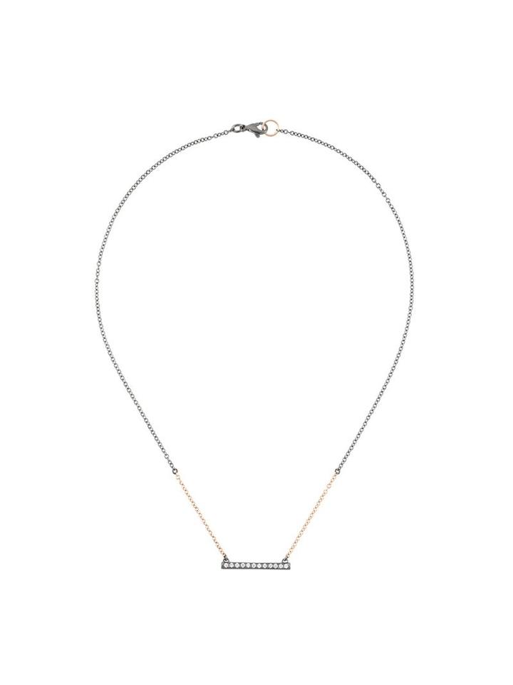Roberto Marroni Solid Bar Necklace, Women's, Metallic