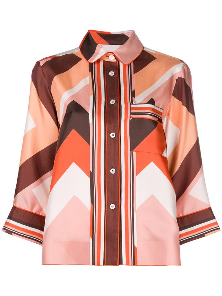 F.r.s For Restless Sleepers Geometric Print Shirt - Multicolour