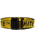 Off-white Black And Yellow Industrial Logo Belt
