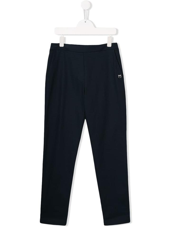 Pinko Kids Plain Casual Trousers - Blue