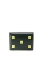 Salvatore Ferragamo Stud-embellished Mini Wallet - Black