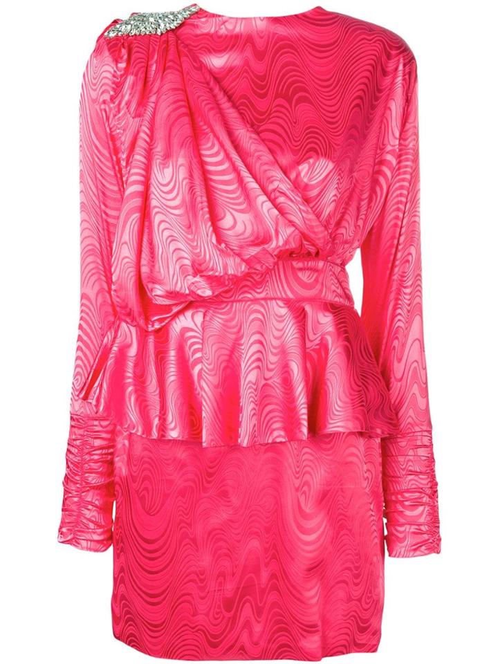 Dodo Bar Or Sash Detail Mini Dress - Pink & Purple