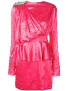 Dodo Bar Or Sash Detail Mini Dress - Pink & Purple