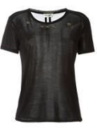 Saint Laurent Beaded Star T-shirt, Women's, Size: L, Black, Silk/metallic Fibre