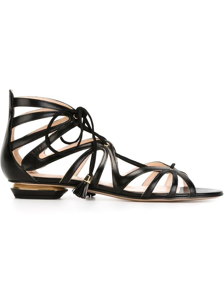 Nicholas Kirkwood 18mm 'nara' Lace-up Flat Sandals