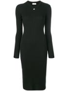 Courrèges Ribbed Fitted Sweater Dress - Black