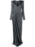 Dsquared2 V-neck Pleated Dress - Grey