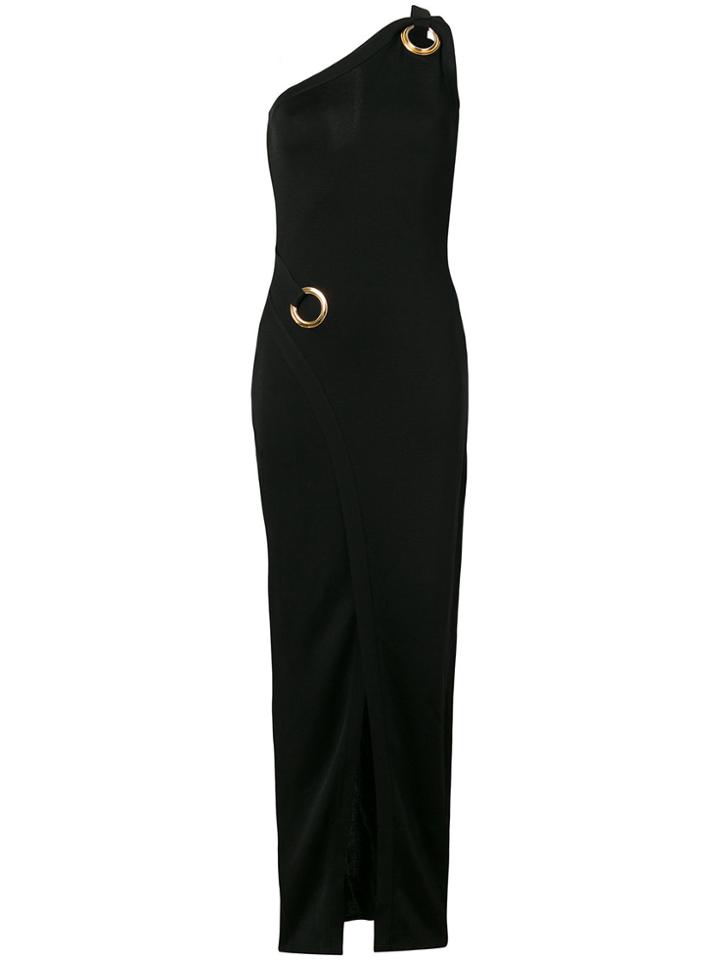 Balmain One-shoulder Gown - Black
