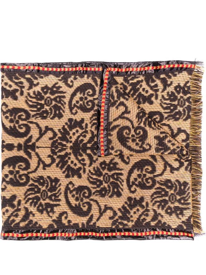 Etro Baroque Knitted Scarf - Brown