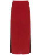 Reinaldo Lourenço Slits Long Skirt - Red