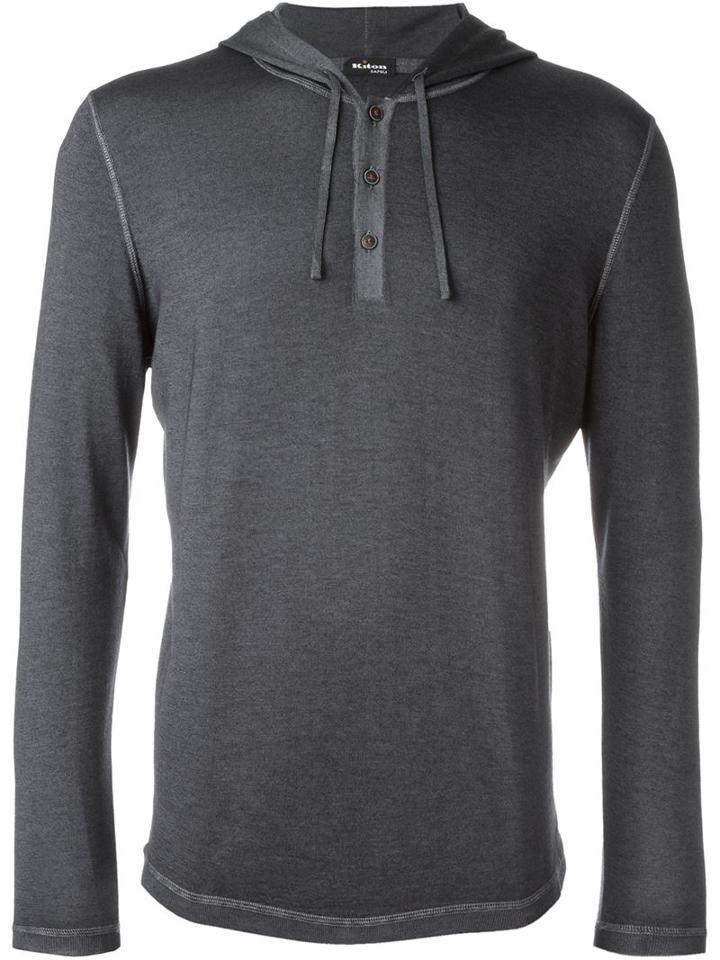 Kiton Fitted Pullover Hoodie