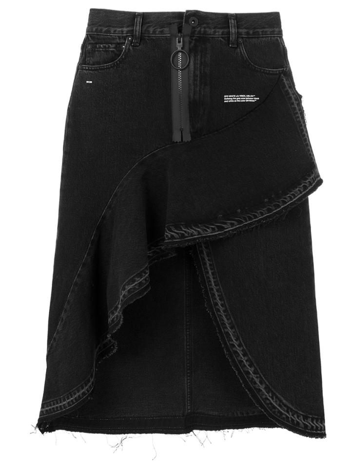 Off-white Asymmetrical Skirt - Black
