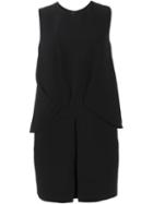 Mcq Alexander Mcqueen Front Tuck Dress, Women's, Size: 44, Black, Polyester