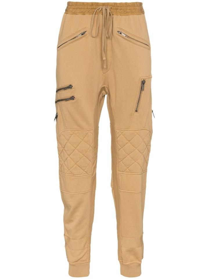 Haider Ackermann Quilted And Zipped Cotton Biker Trousers - Brown