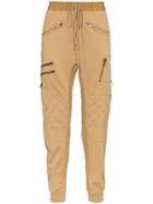 Haider Ackermann Quilted And Zipped Cotton Biker Trousers - Brown