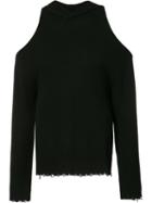 Rta - Cold-shoulder Hooded Jumper - Women - Cashmere - M, Black, Cashmere