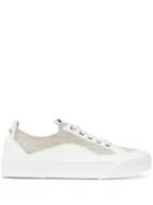 Jimmy Choo Lace-up Panelled Sneakers - White