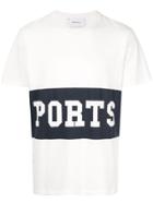 Ports V Logo Stripe T-shirt - White