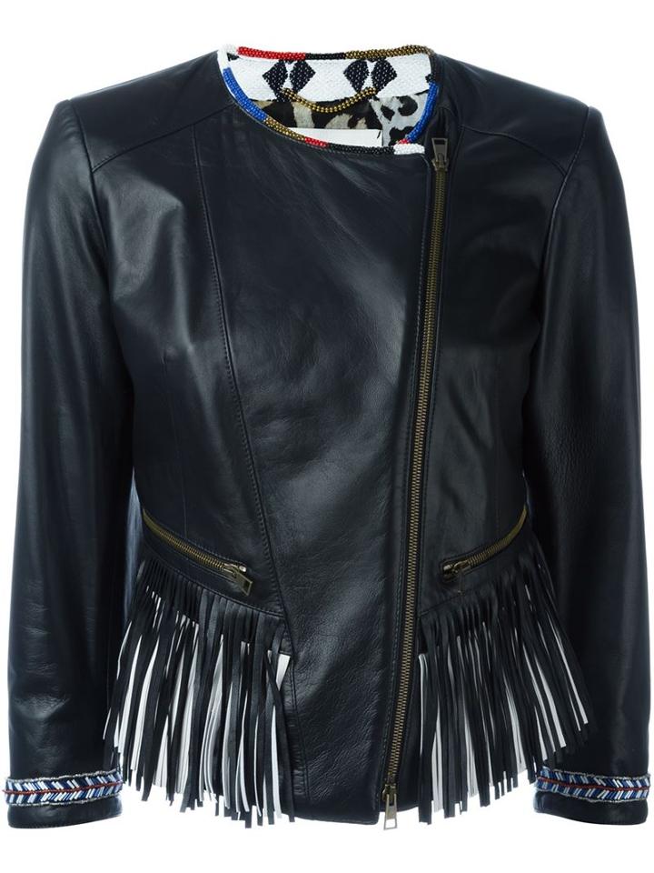 Bazar Deluxe Fringed Biker Jacket