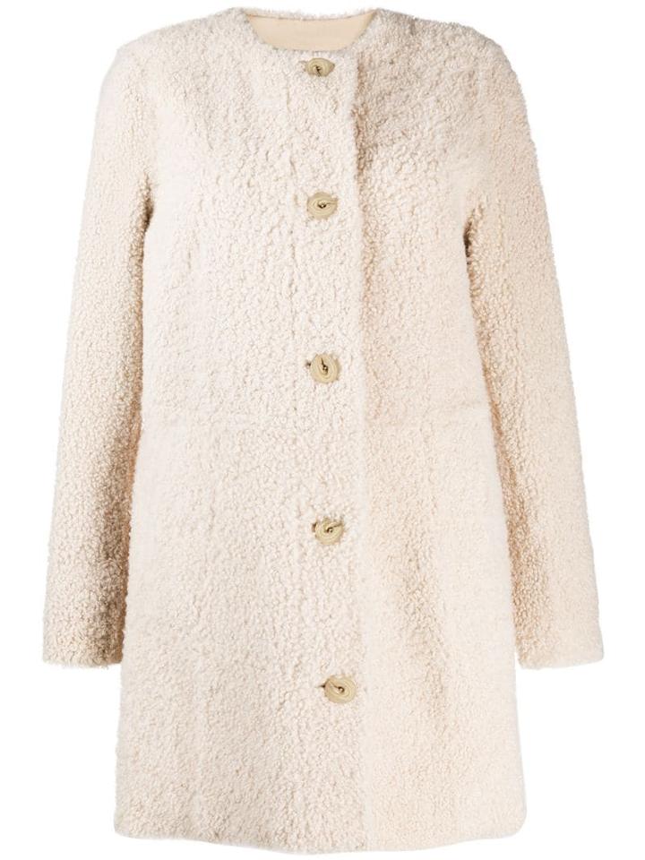 Drome Buttoned-up Coat - Neutrals