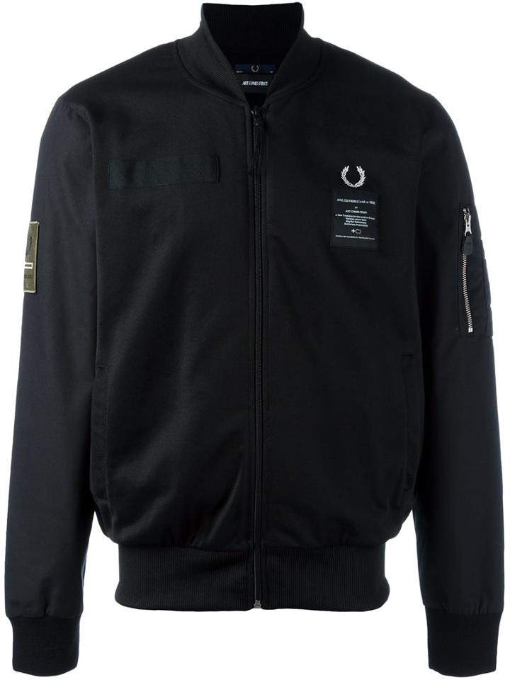 Fred Perry X Art Comes First 'track' Jacket, Men's, Size: 42, Black, Cotton/polyester