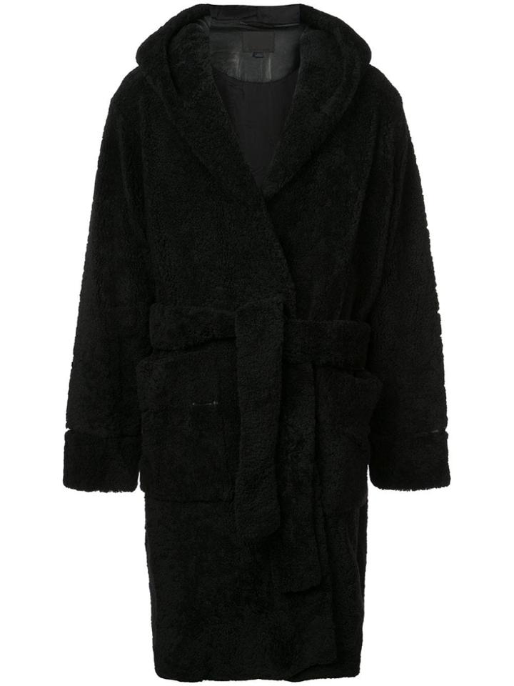 Alexander Wang Fur Robe Coat - Black