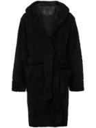 Alexander Wang Fur Robe Coat - Black
