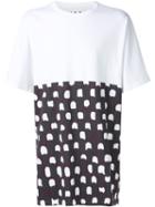 Marni Half-print T-shirt, Men's, Size: 48, White, Cotton