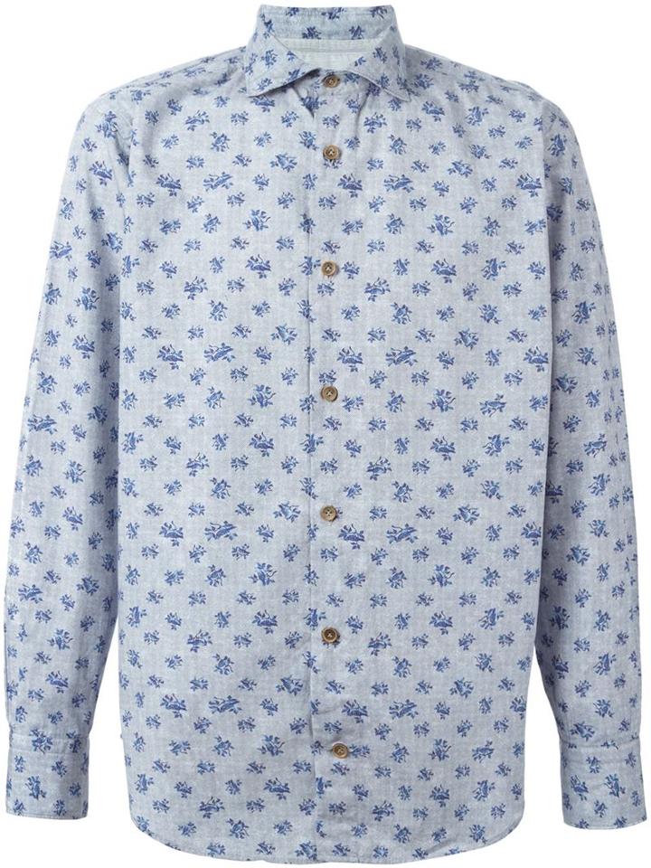 Eleventy Floral Print Shirt