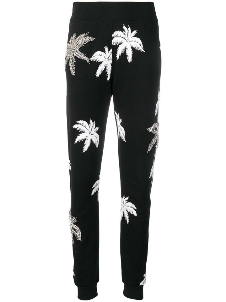 Philipp Plein Palm Tree Print Track Pants - Black