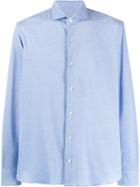 Salvatore Piccolo Pointed Collar Shirt - Blue