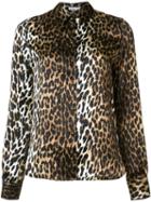 Emanuel Ungaro Leopard Print Shirt, Women's, Size: 46, Black, Silk