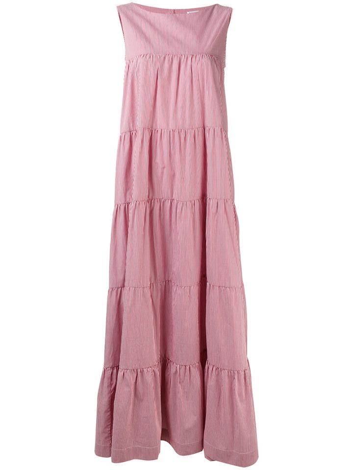Pleated Maxi Dress - Women - Cotton - L, Red, Cotton, P.a.r.o.s.h.