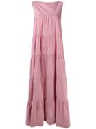 Pleated Maxi Dress - Women - Cotton - L, Red, Cotton, P.a.r.o.s.h.