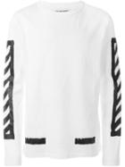 Off-white Brushed Diagonals T-shirt, Men's, Size: Xl, White, Cotton