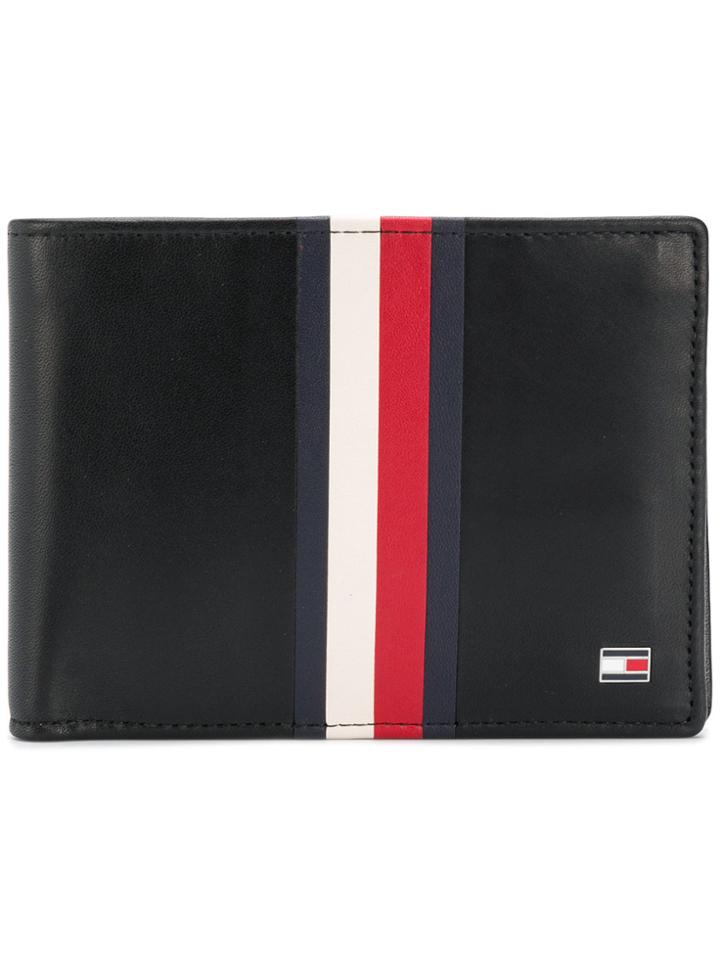 Tommy Hilfiger Striped Billfold Wallet - Black