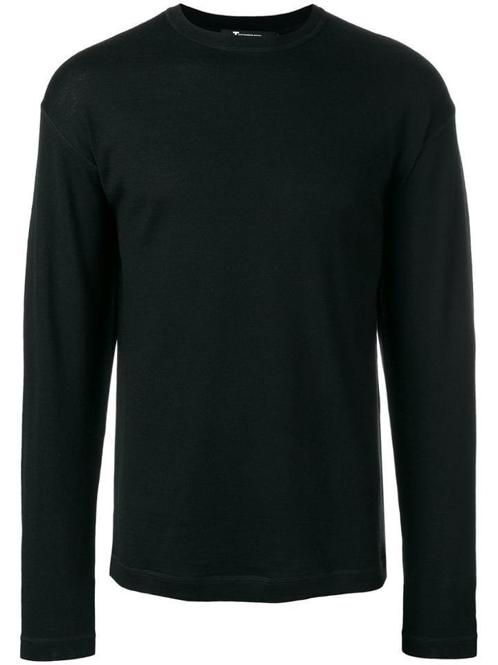T By Alexander Wang Plain Sweatshirt - Black
