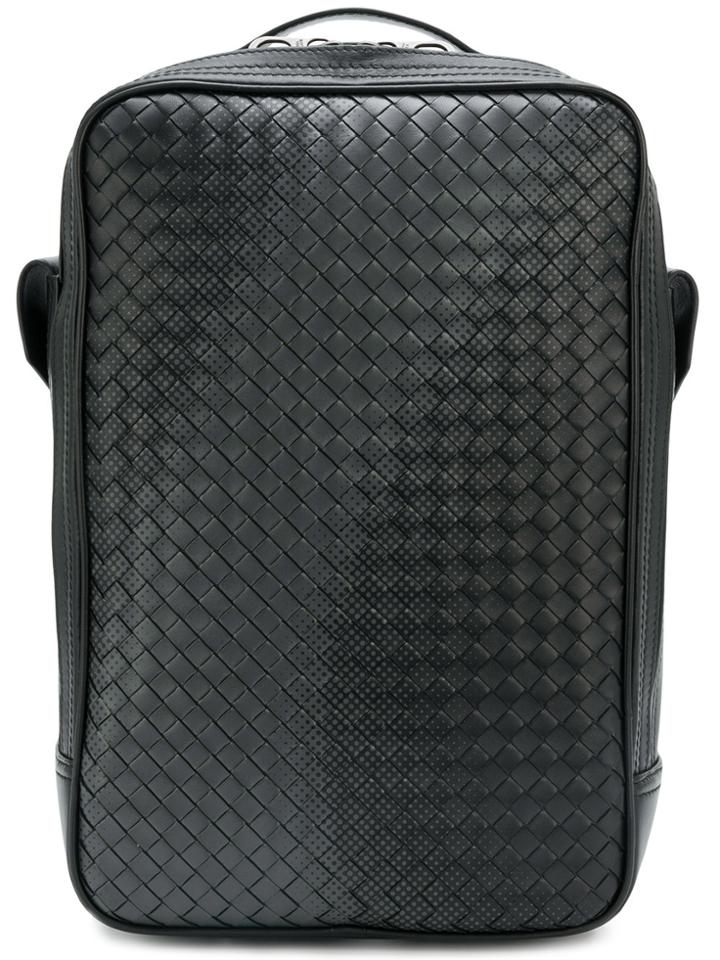 Bottega Veneta Square Intrecciato Backpack - Black