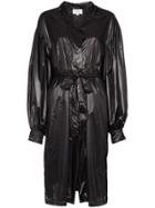 Collina Strada Bin-bag Style Trench Coat - Black