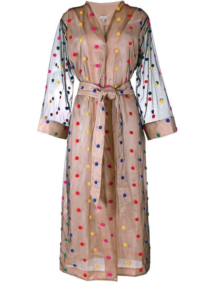 Natasha Zinko Polka-dot Net Robe