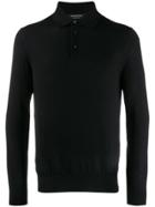Ermenegildo Zegna Long-sleeve Polo Shirt - Black