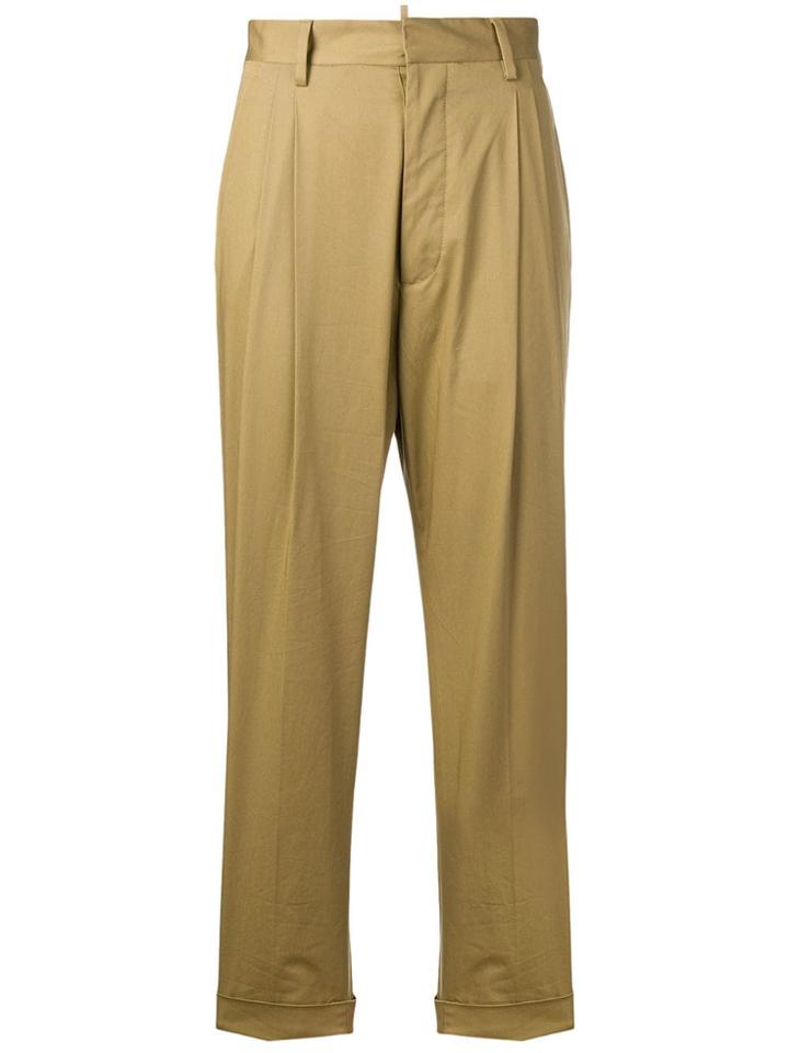 Dsquared2 High-waisted Cropped Trousers - Neutrals