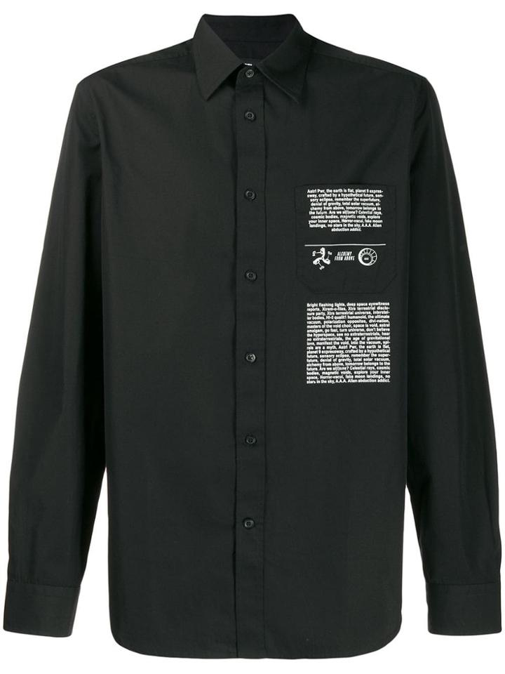 Diesel Printed Cotton-poplin Shirt - Black
