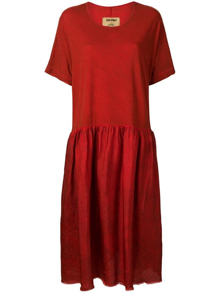Uma Wang Drop Waist Oversized Dress - Red