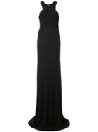 Just Cavalli Cut Out Neckline Gown - Black