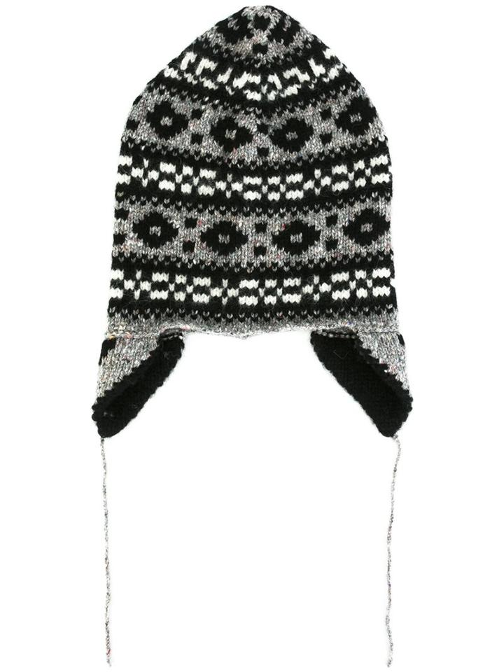 Marc Jacobs Fair Isle Knit Beanie, Men's, Black, Polyester/cashmere/wool/alpaca