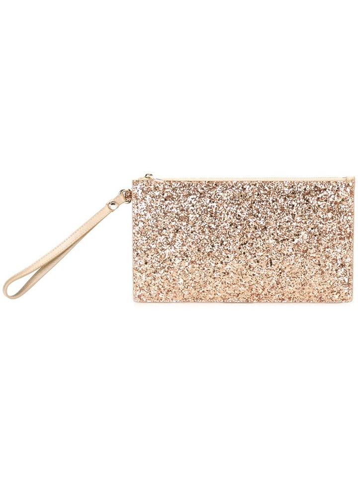 Furla 'babylon' Glitter Clutch, Women's, Grey