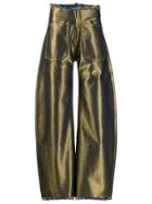 Marques'almeida High-waist Flared Trousers - Gold